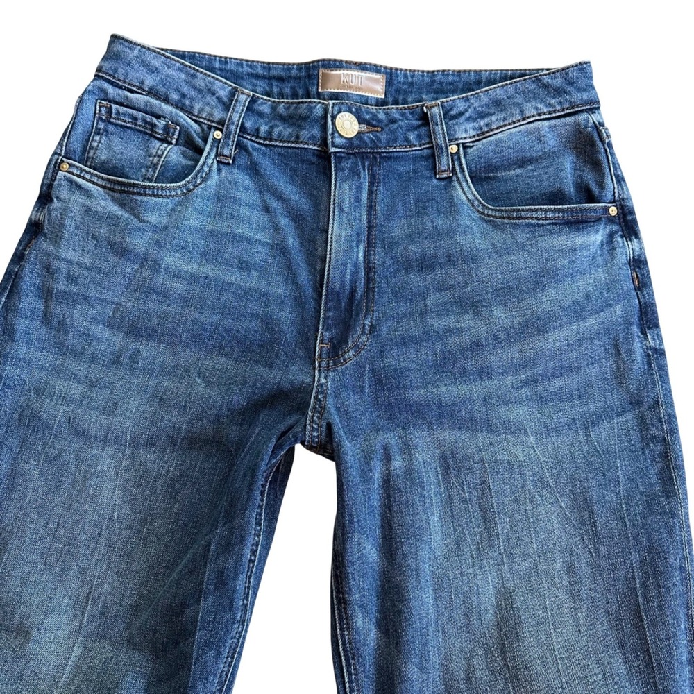 Kut from the Kloth Ashley Slouchy Barrel High Rise Jeans Medium Wash Blue Size 6